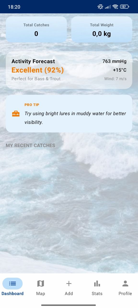 Big Bass Trophy welcome screen